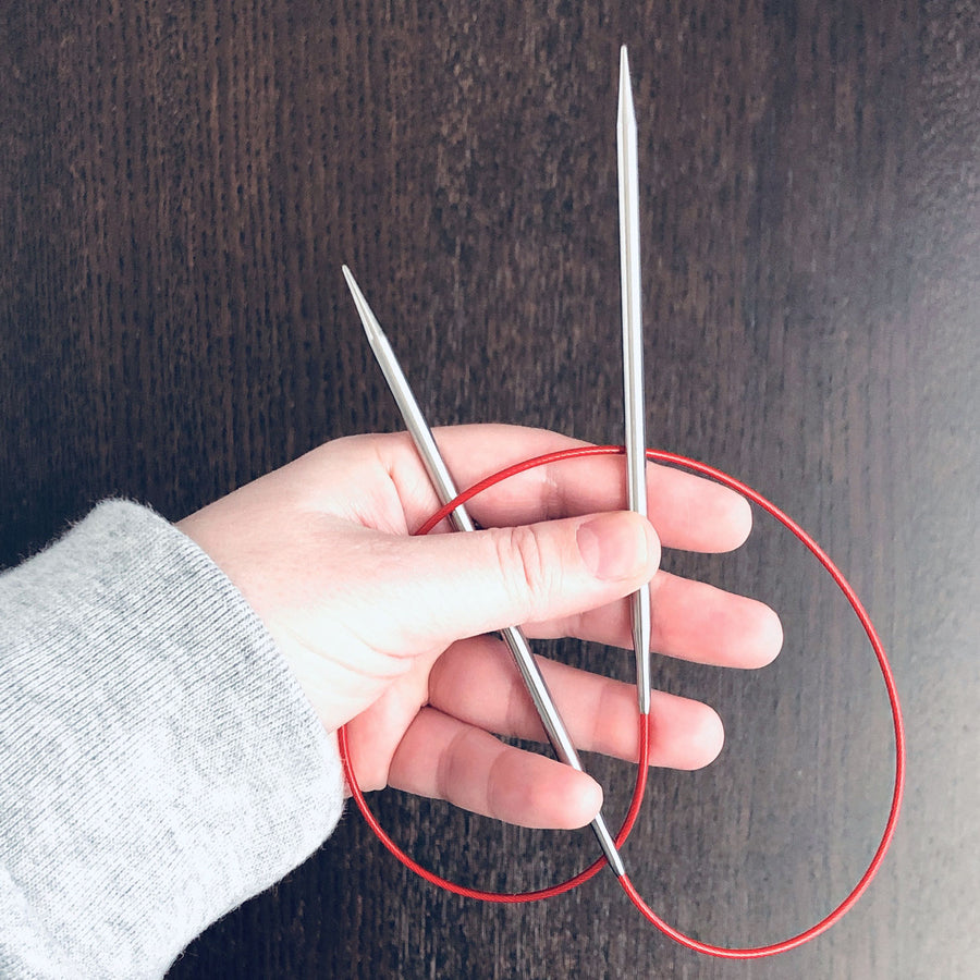 Red Lace Circular Knitting Needles 24
