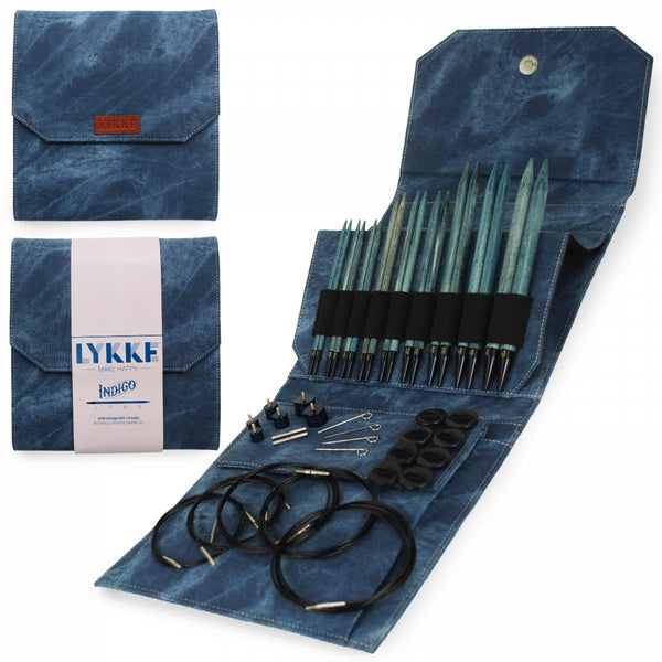 Indigo- Long Interchangeable Circular Knitting Needles Set- Lykke