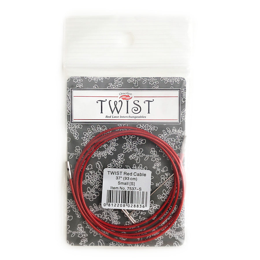 Twist Red Lace Cables Mini, Small and Large- ChiaoGoo