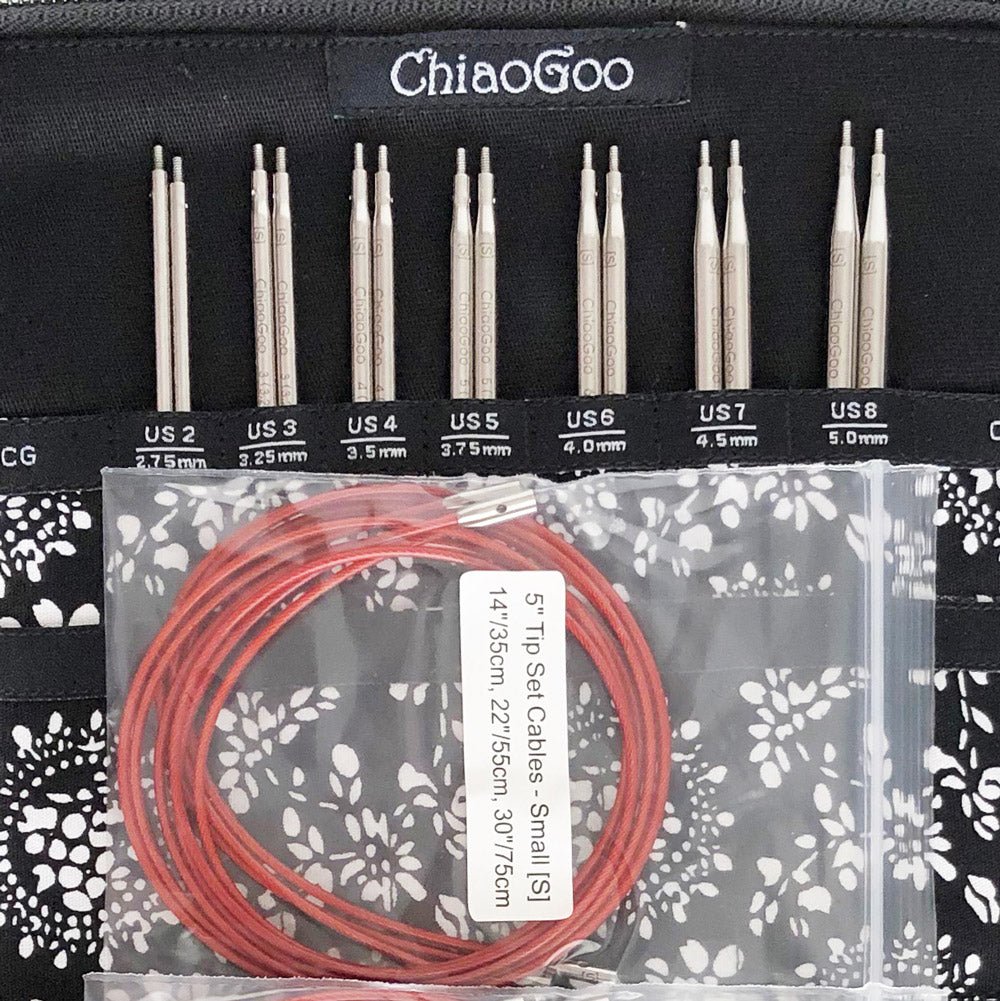 Twist 5" (13 cm) 7500-Small Stainless Steel Interchangeable Needles Set - ChiaoGoo