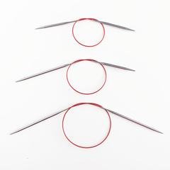 Twist Shorties Red Lace Mini 2" & 3" (5 & 8 cm) 7230-M Stainless Steel Interchangeable Knitting Needles Set - ChiaoGoo
