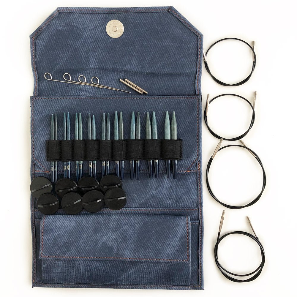 Indigo - Interchangeable Circular Knitting Needles Set 3.5
