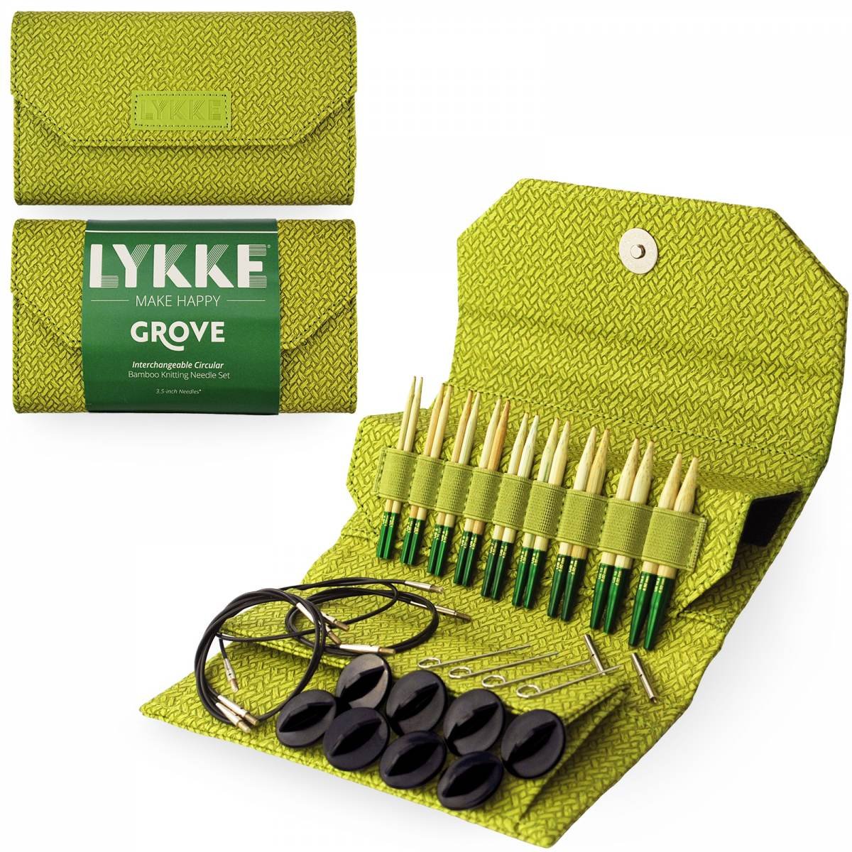 Grove - Interchangeable Circular Bamboo Knitting Needles Set 3.5