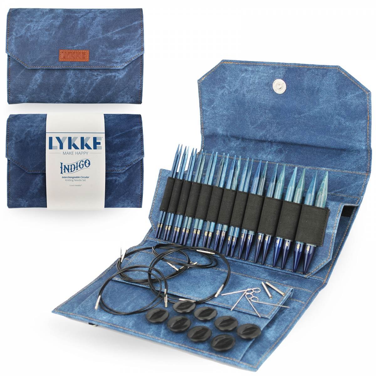 Indigo - Interchangeable Circular Knitting Needles Set 5