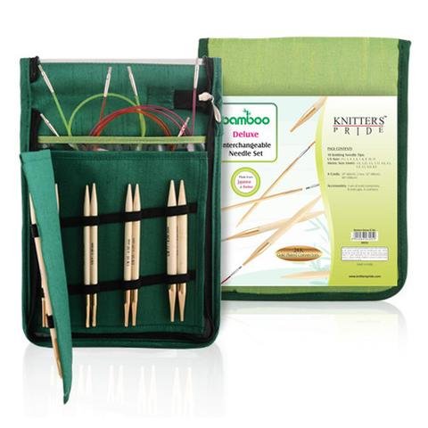 Bamboo - Normal Interchangeable Circular Needles Deluxe Set - Knitter's Pride