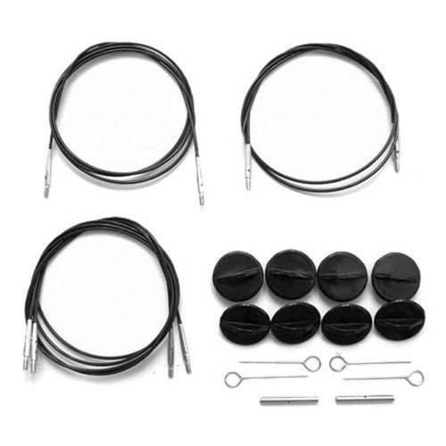 Driftwood - Interchangeable Circular Knitting Needles Set 3.5"- Grey Denim - Lykke